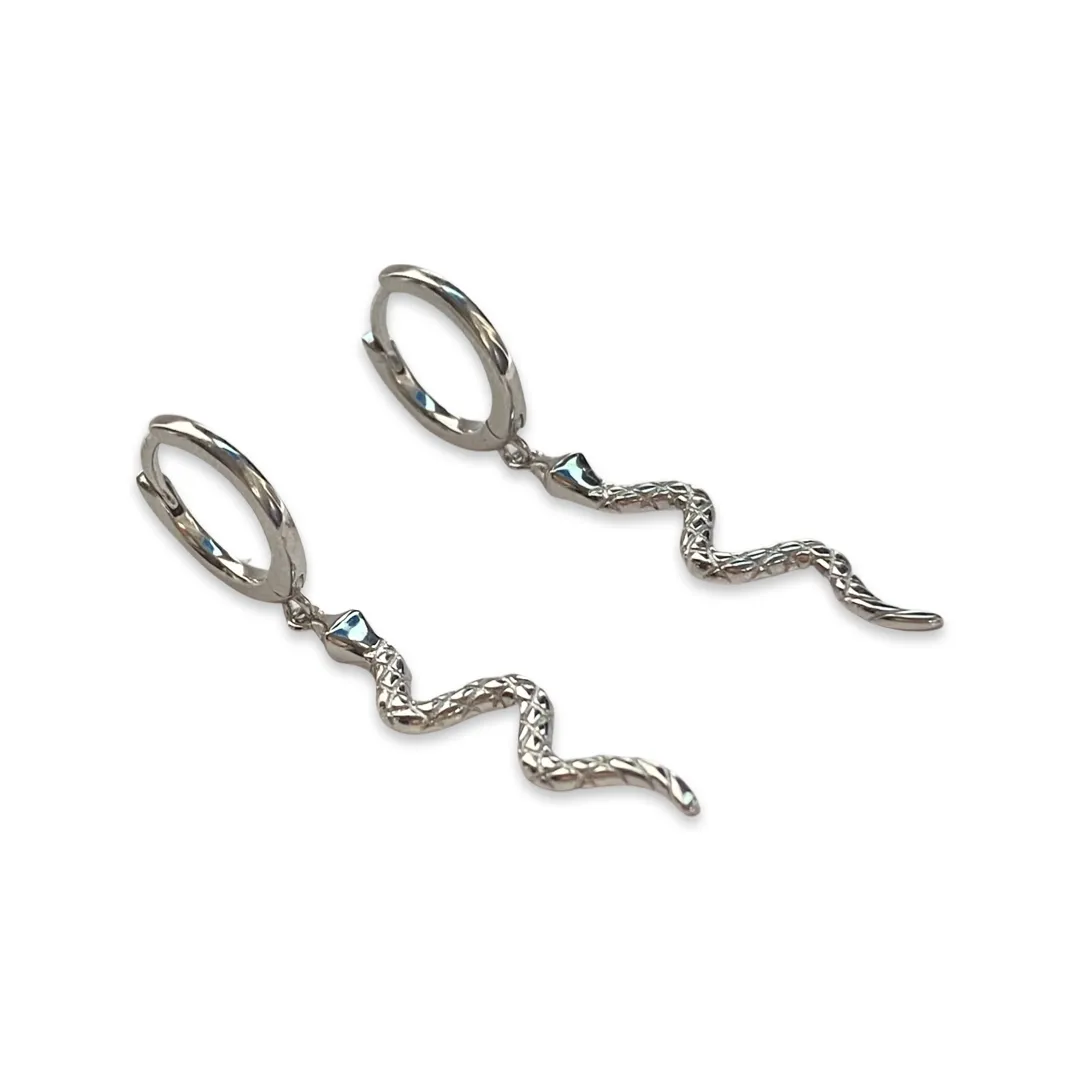 Snake Long Dangle Huggies