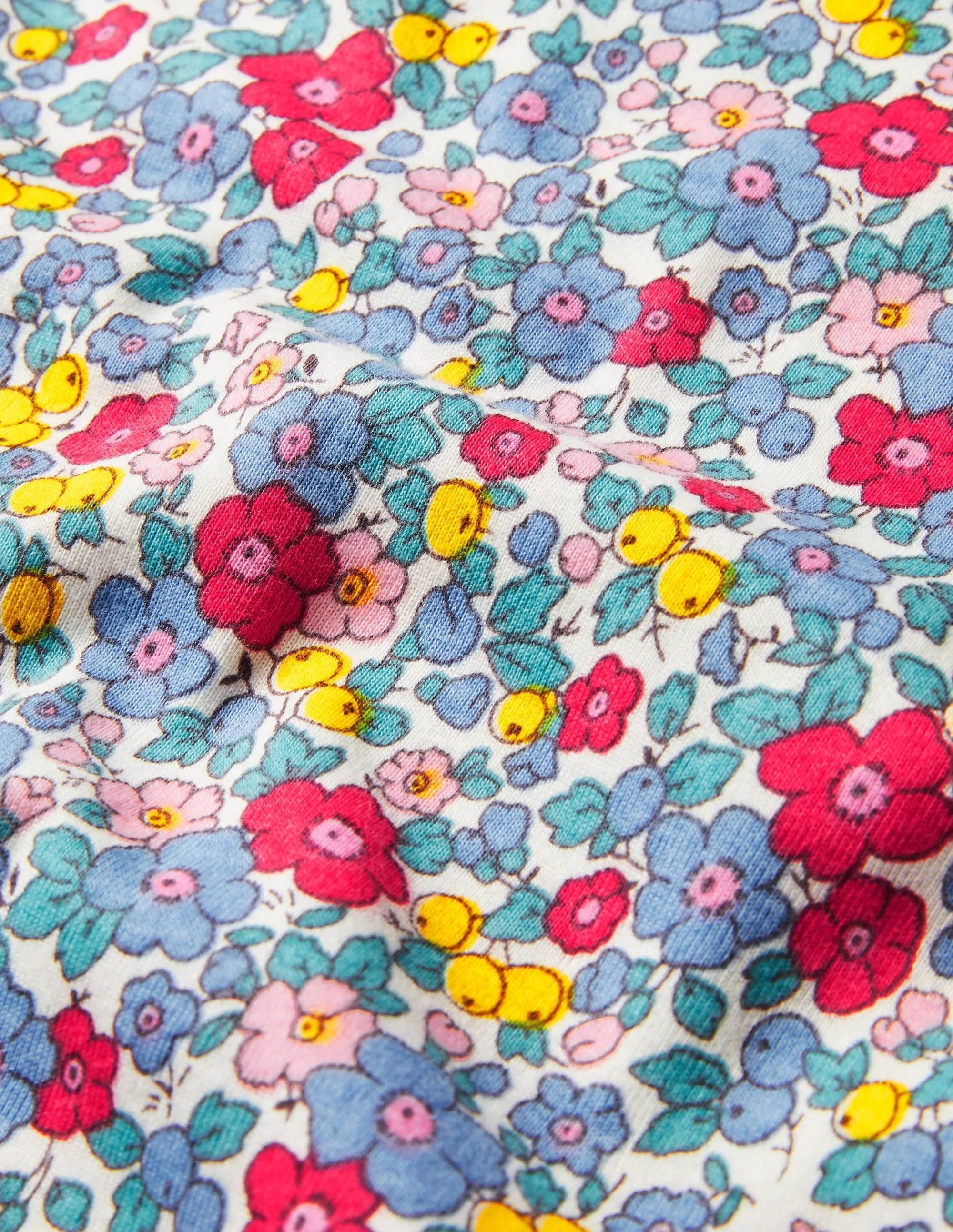 Snug Long John Pyjamas-Multi Apple Blossom Floral