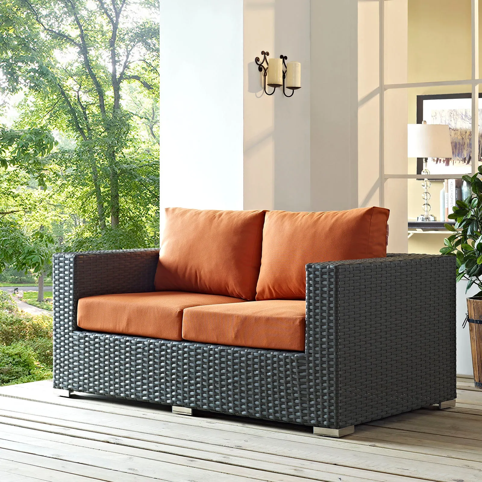 Sojourn Outdoor Patio Sunbrella Loveseat
