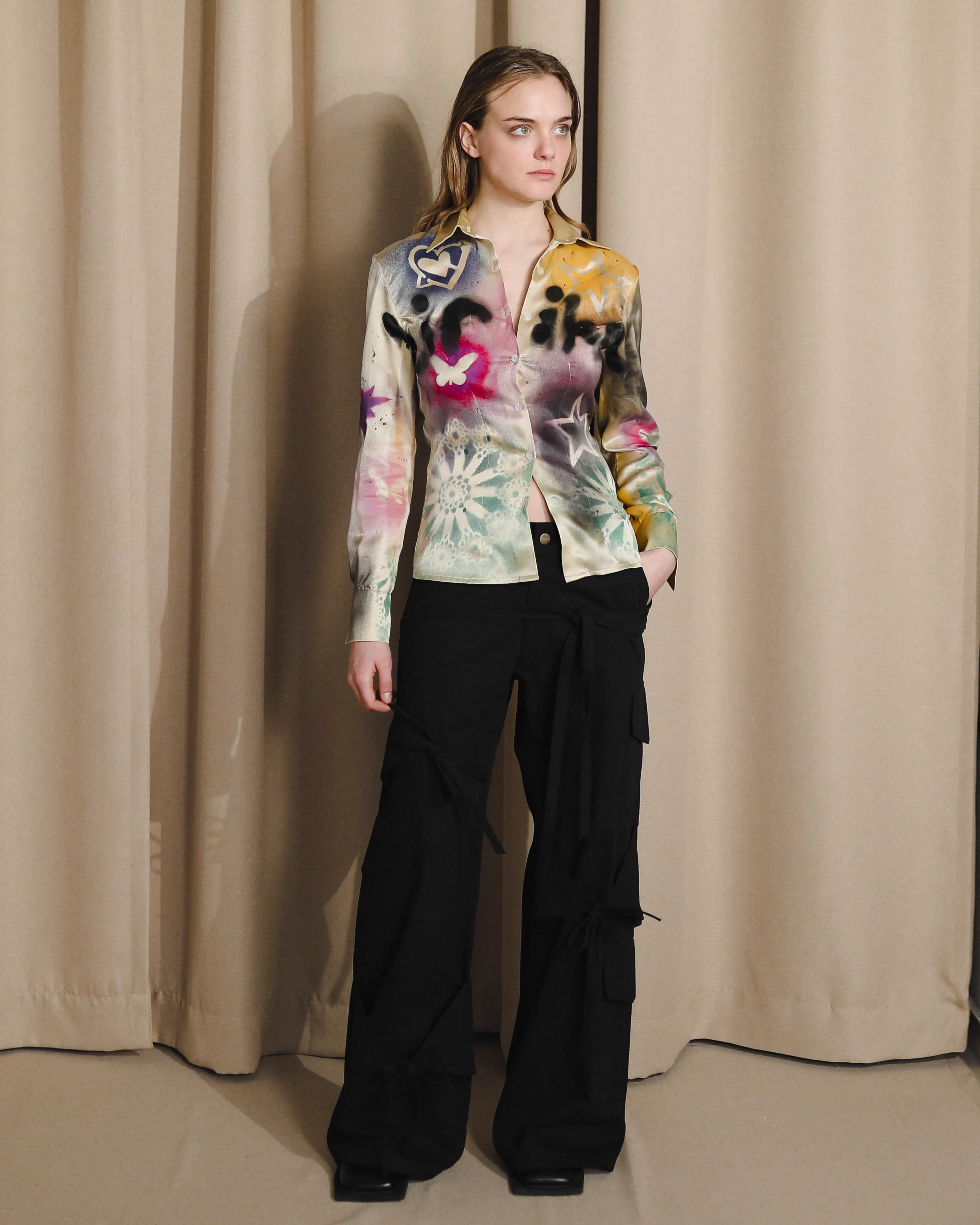 Spray Paint Silk Shirt