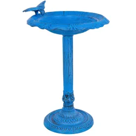 Sunnydaze Garden Visitor Metal Bird Bath - 22.75" H