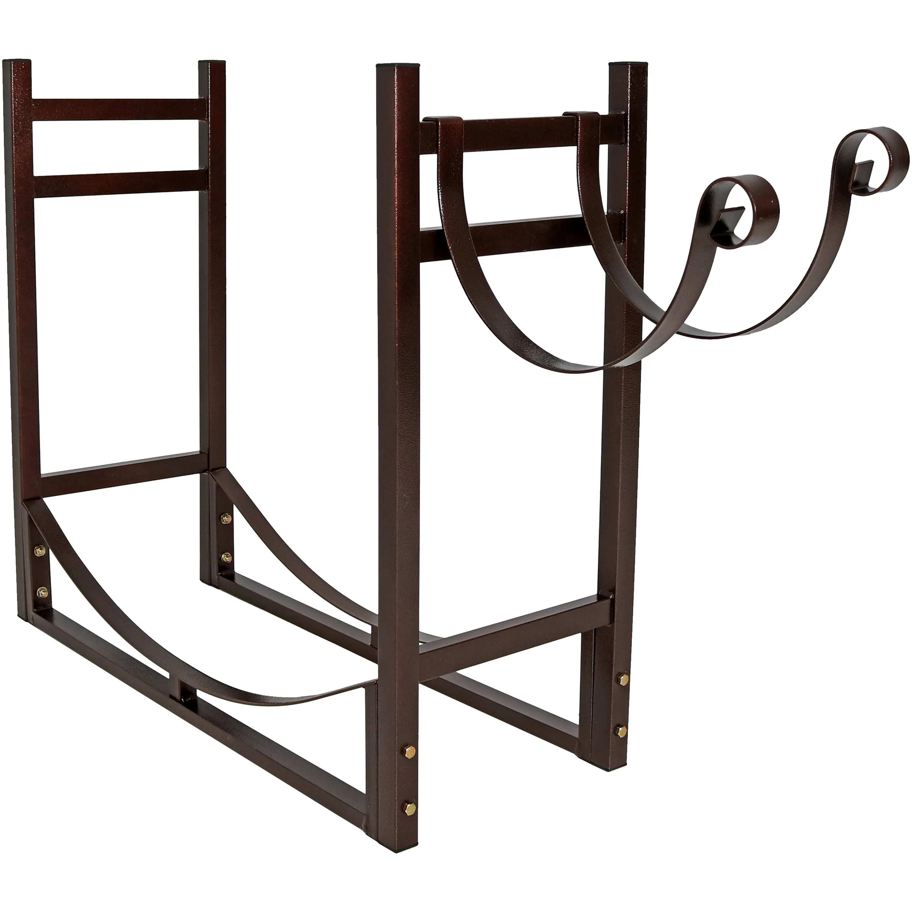 Sunnydaze Outdoor Log Storage Rack with Kindling Holder