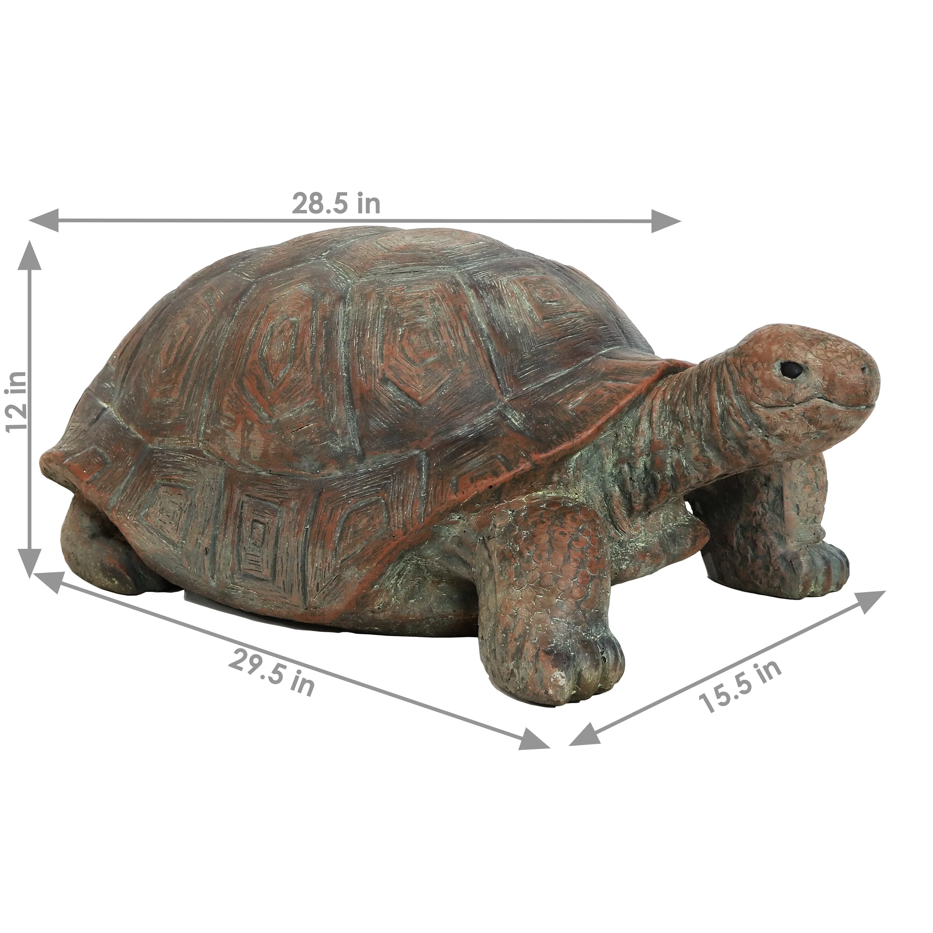 Sunnydaze Reinforced Concrete Talia the Tortoise Indoor/Outdoor Statue - 29"