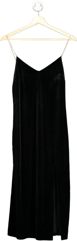 Superdry Black Velvet Slip Dress UK 8