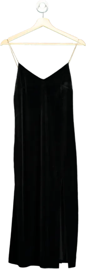 Superdry Black Velvet Slip Dress UK 8