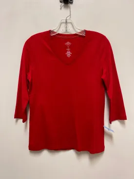 Top Long Sleeve By St Johns Bay In Red, Size: Sp