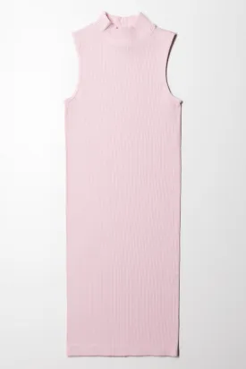 Turtle Neck Sleeveless Dress Sweet Lilac