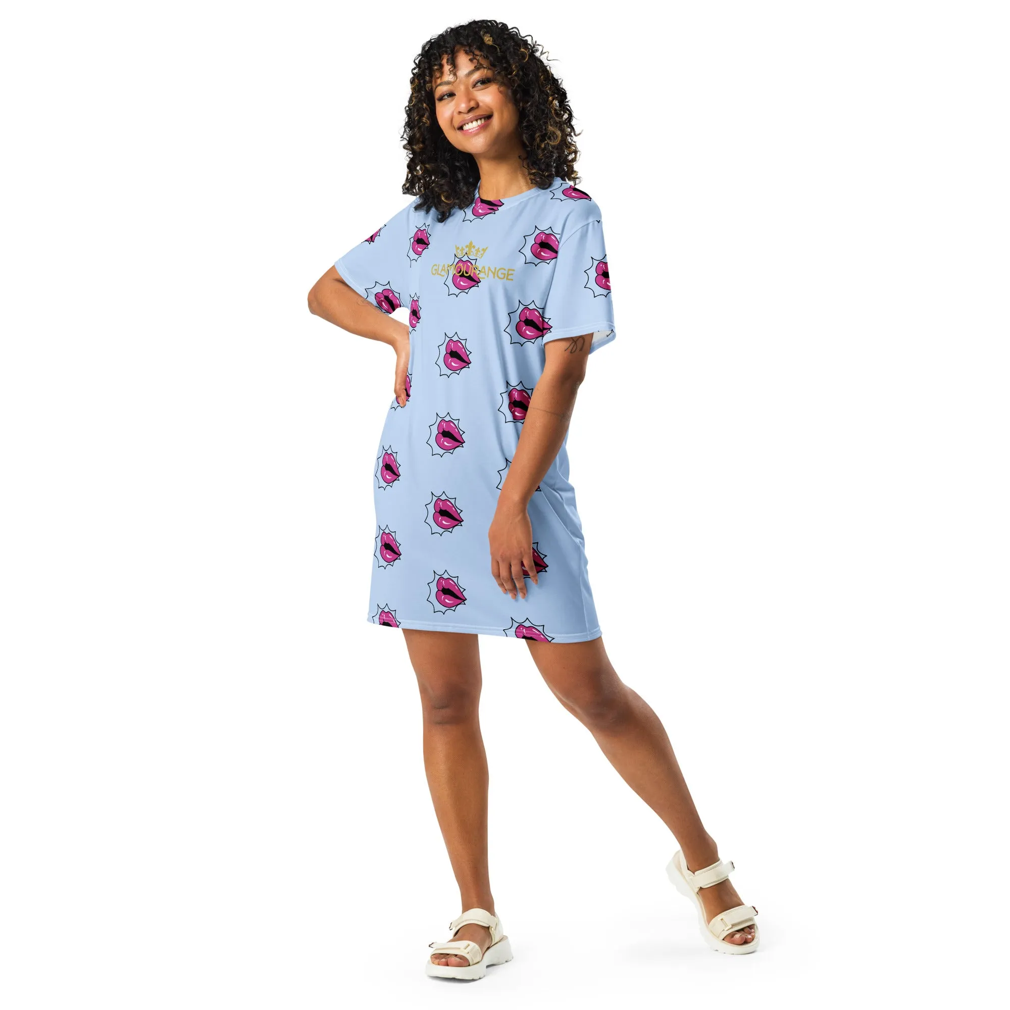 Valentine Day T-Shirt Dress (Glamourange Gift For Valentines Day T Shirt Dress - Design 002)