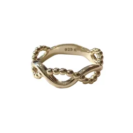 Wavy Beaded Ring