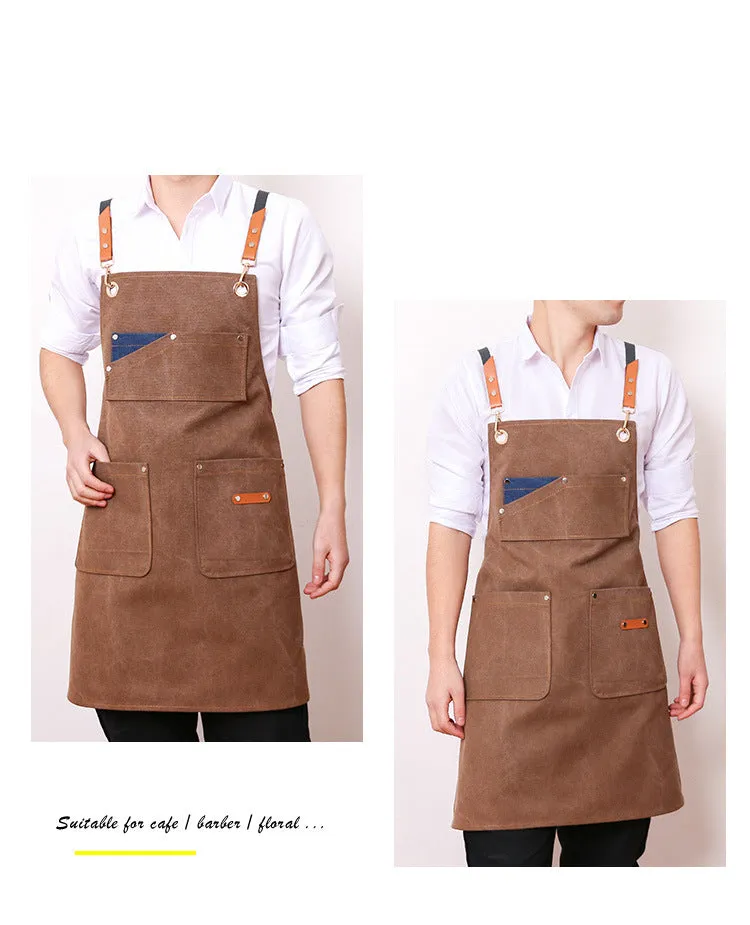 Waxed Waterproof Canvas Aprons with Pockets 1936
