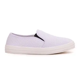 White Casual Slip Ons WN6132