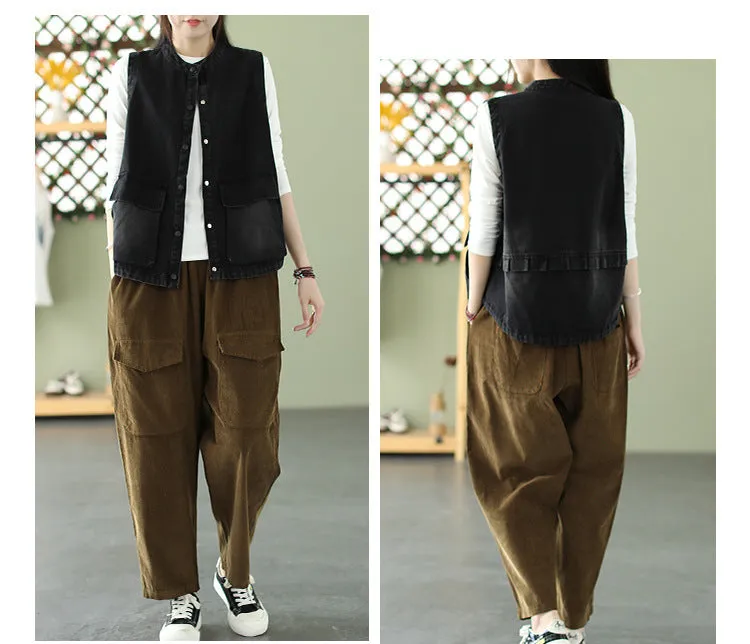 Women's Autumn Retro Corduroy Harem Pants