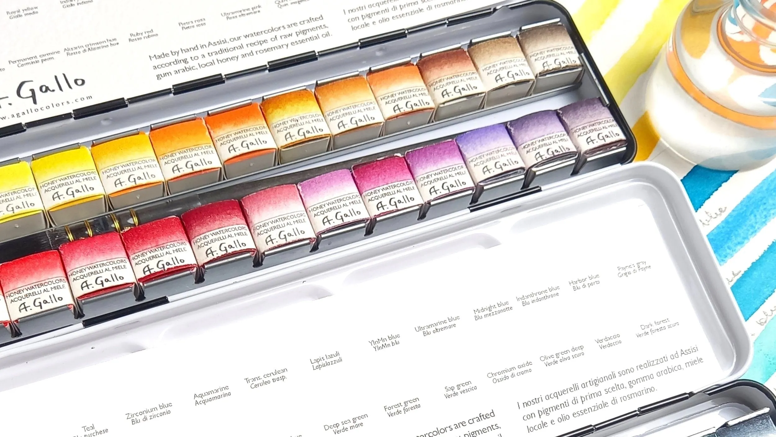 Yellow Red - Handmade Watercolor Set